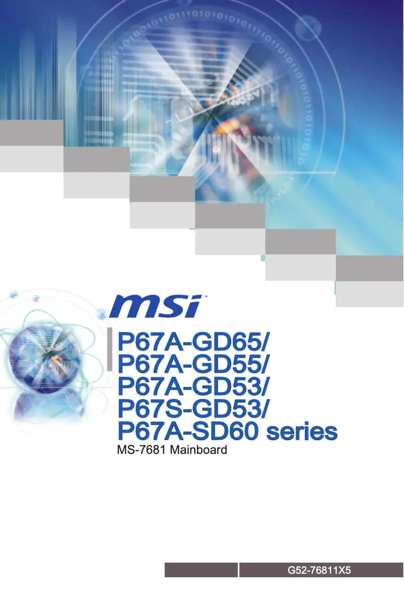 Page 1 de la notice Manuel utilisateur MSI P67A-GD65