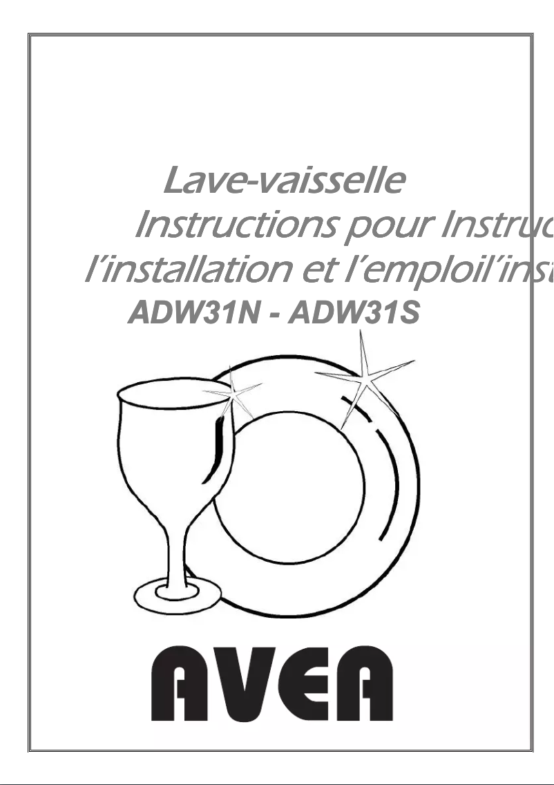 Page 1 de la notice Manuel utilisateur AVEA ADW31N
