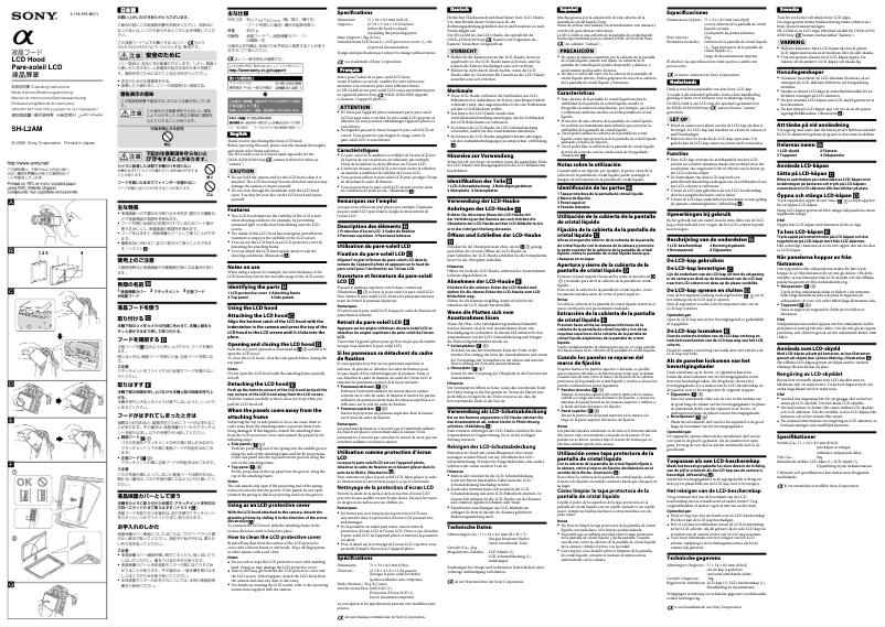 Page 1 de la notice Manuel utilisateur Sony SH-L2AM