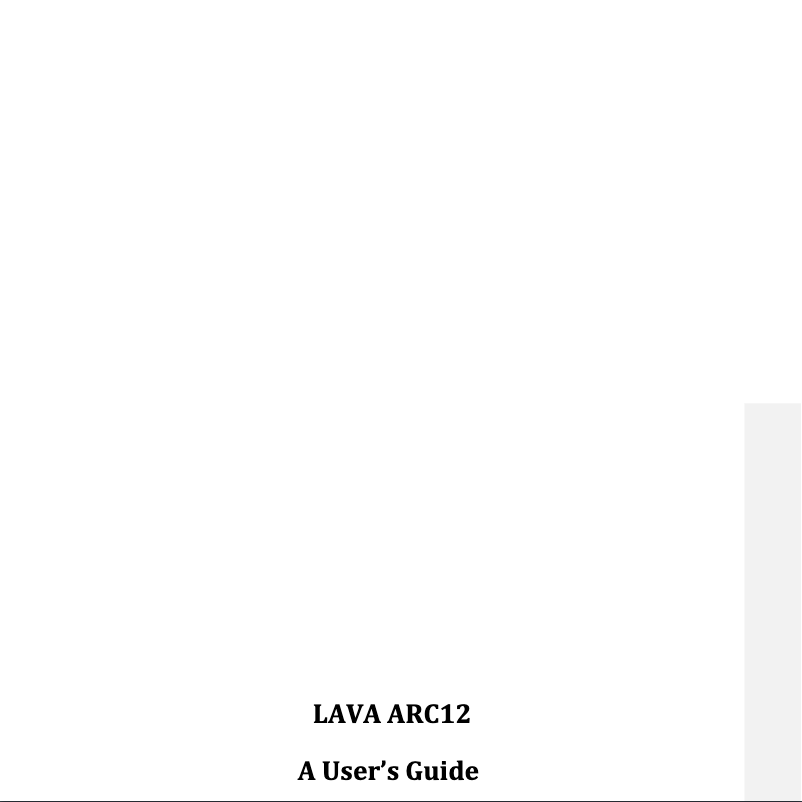 Page 1 de la notice Manuel utilisateur Lava Arc 12