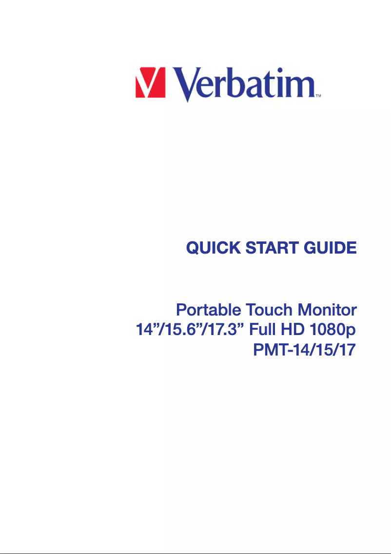 Page n°1 - Manuel utilisateur Verbatim PMT-14