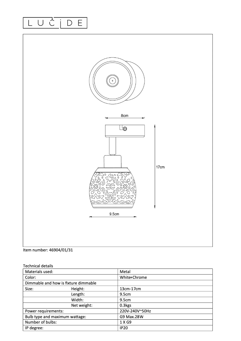 Image de la première page du manuel de l'appareil Tahar 46904/01/31
