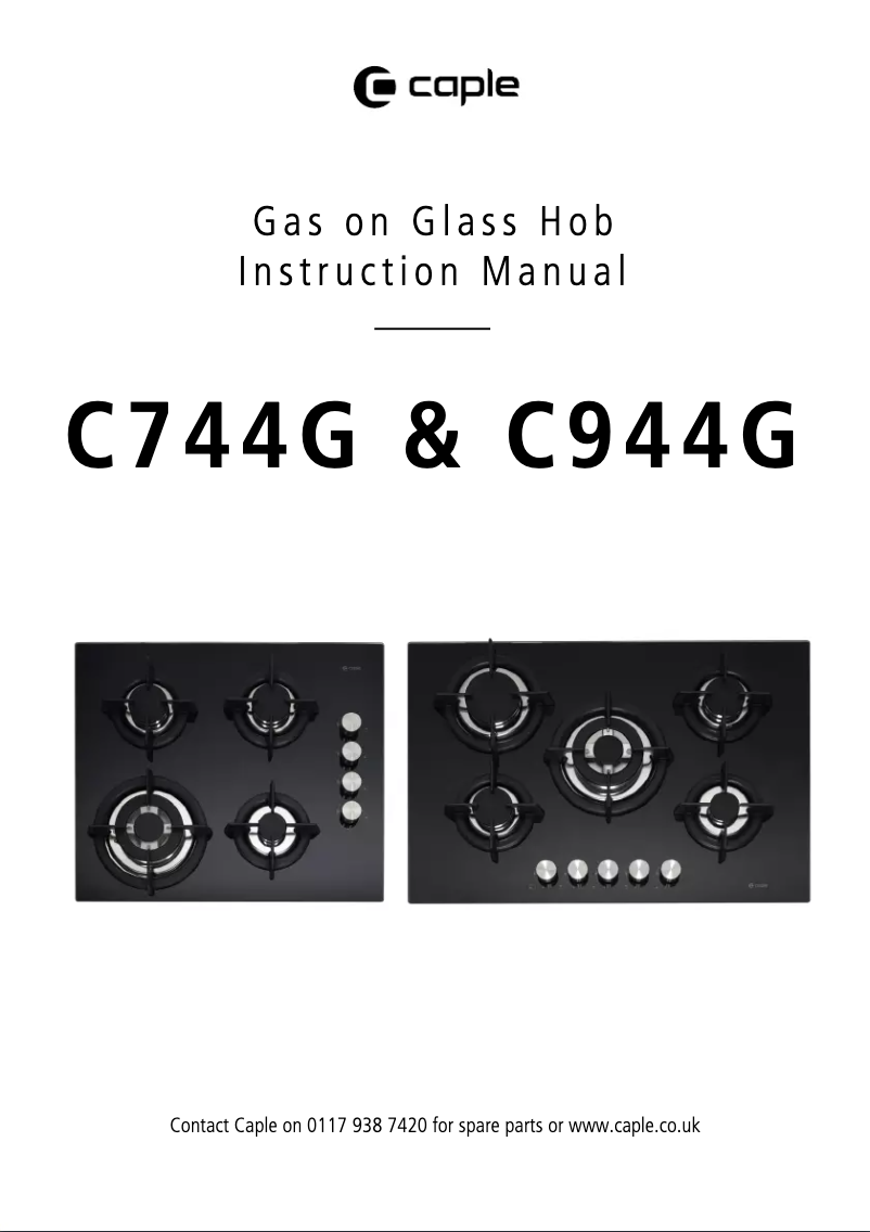 Page 1 de la notice Manuel utilisateur Caple C744G