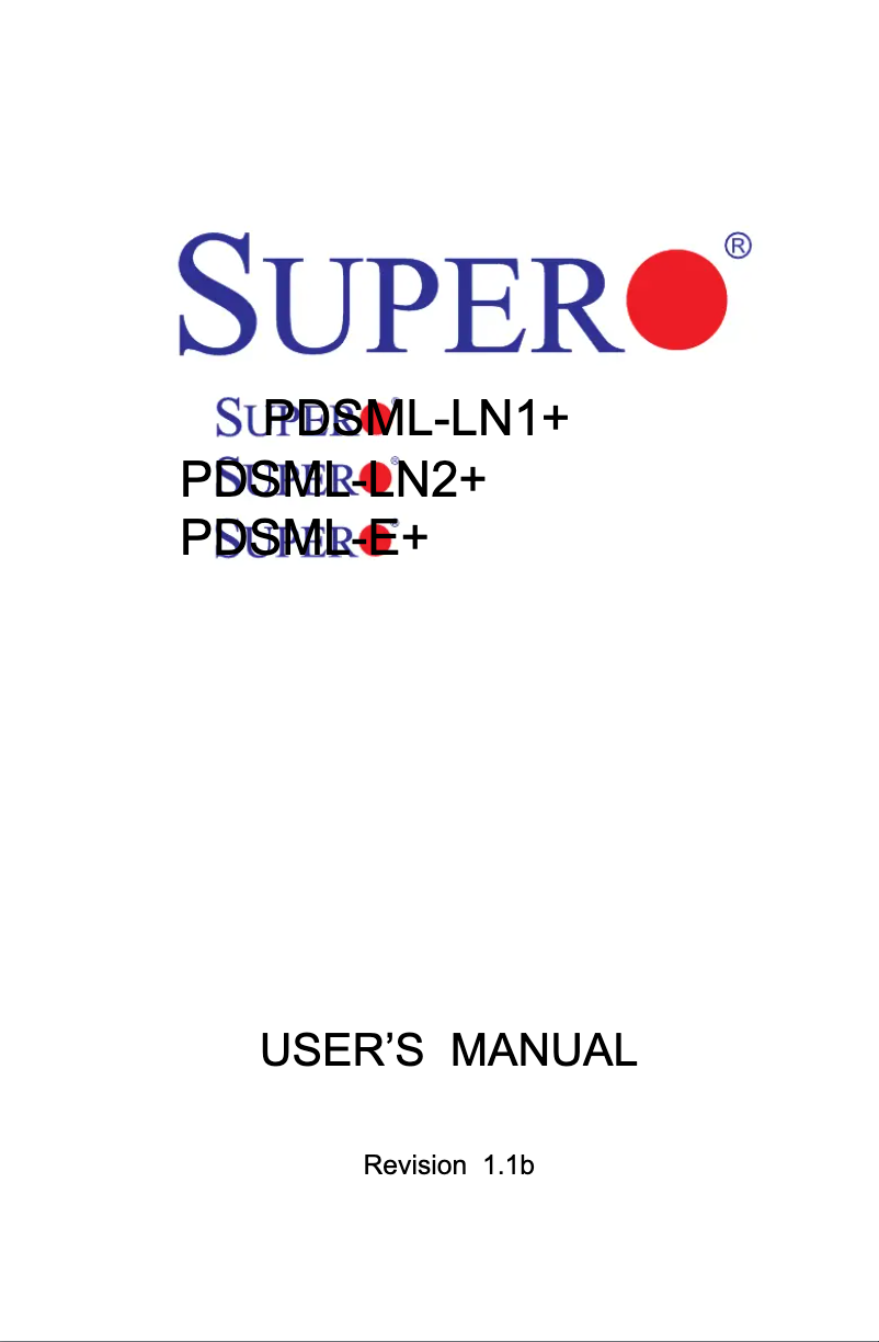 Image de la première page du manuel de l'appareil PDSML-E+