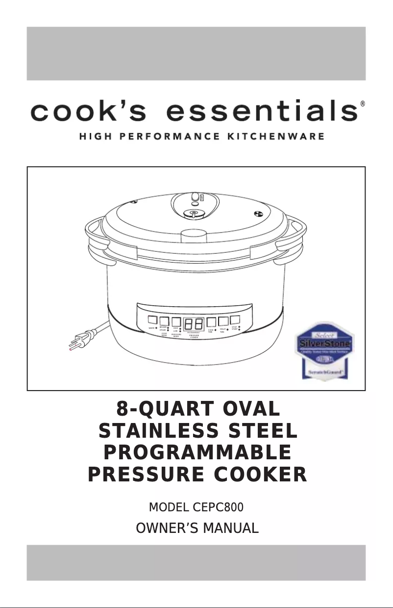 Page n°1 - Manuel utilisateur Cook's essentials CEPC800