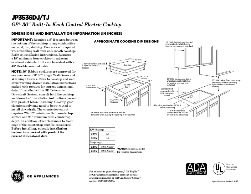 Image de la première page du manuel de l'appareil JP3536DJBB