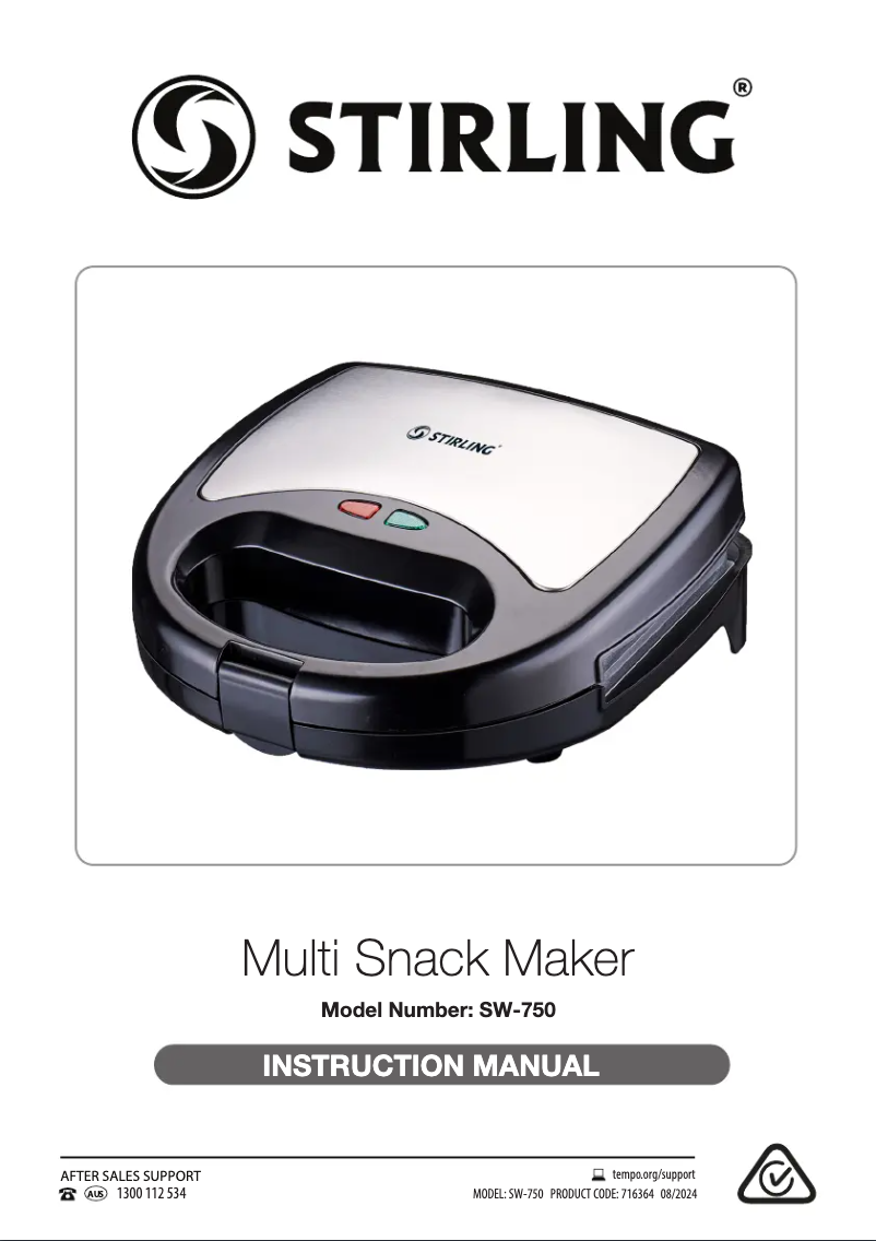 Image de la première page du manuel de l'appareil SW-750