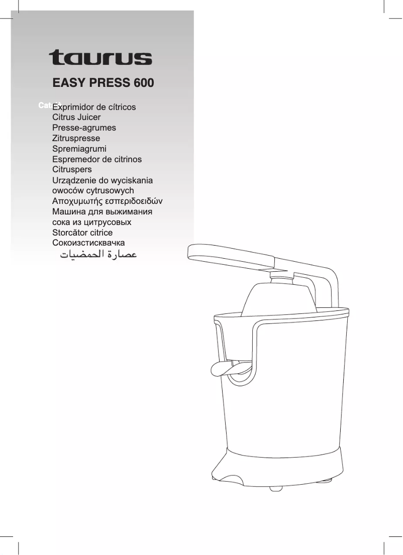 Page n°1 - Manuel utilisateur Taurus Easy Press 600