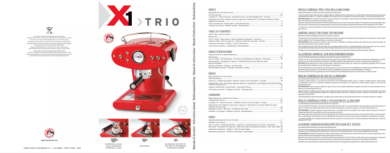 Page 1 de la notice Manuel utilisateur Amici X1 Trio