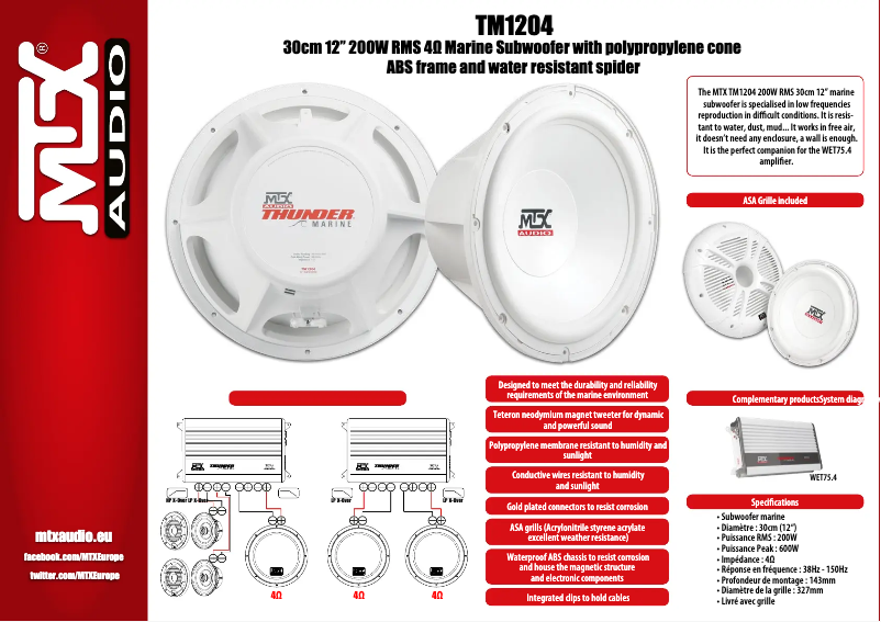 Page n°1 - Manuel utilisateur MTX Audio TM1204