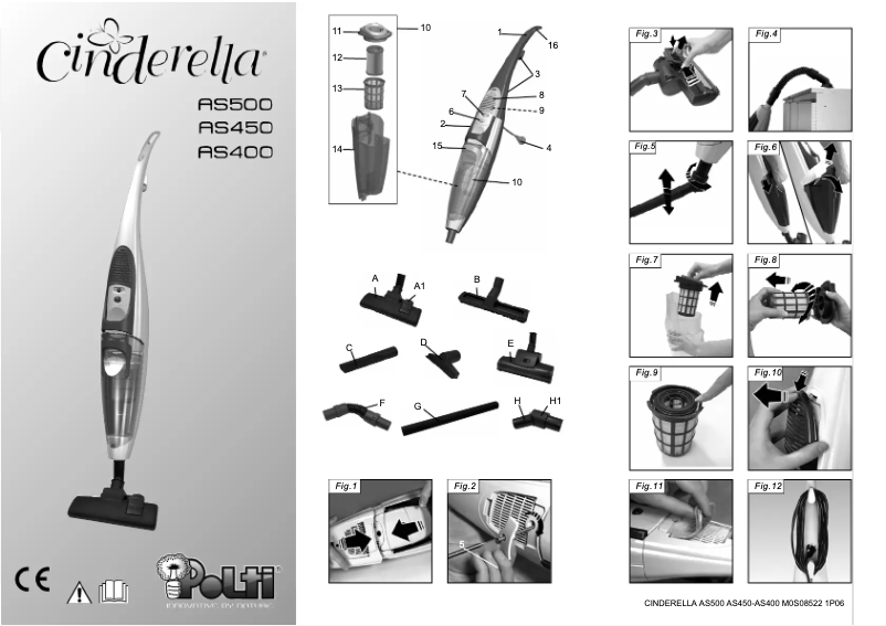 Page n°1 - Manuel utilisateur Polti Cinderella AS500
