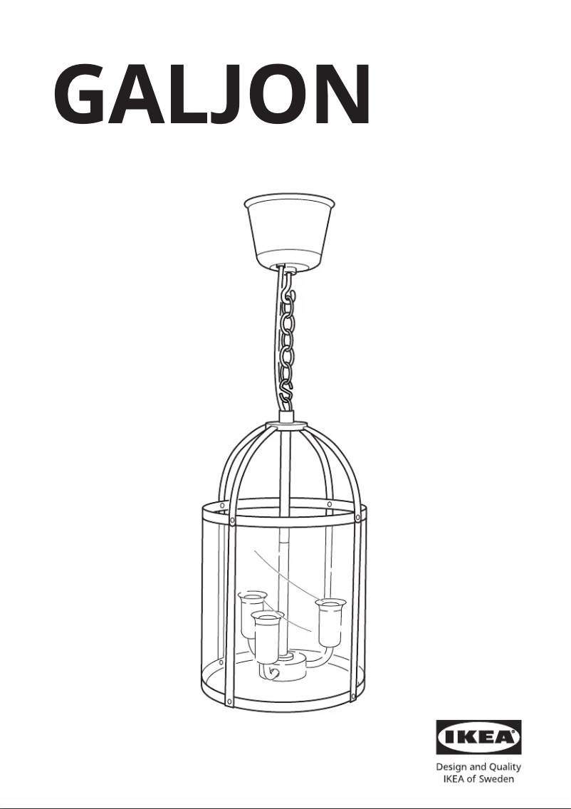 Page 1 de la notice Manuel utilisateur Ikea GALJON 704.509.33