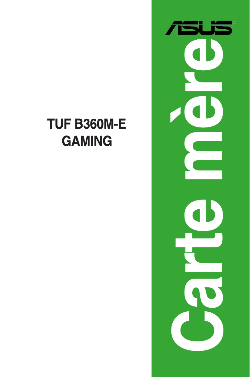 Page 1 de la notice Manuel utilisateur Asus TUF B360M-E Gaming