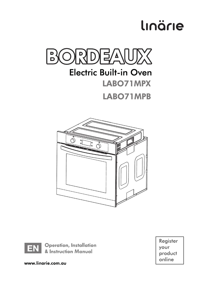 Page n°1 - Manuel utilisateur Linarie Bordeaux LABO71MPX