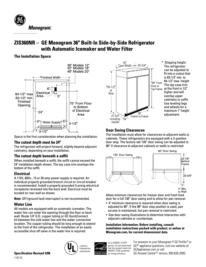 Imagen de la primera página del manual del dispositivo ZIS360NR
