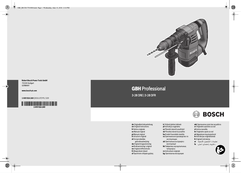 Page 1 of the manual User Manual Bosch GBH 3-28 DFR Professional
