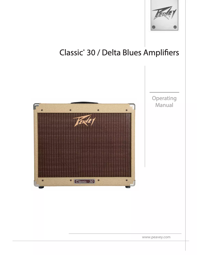Page n°1 - Manuel utilisateur Peavey Delta Blues