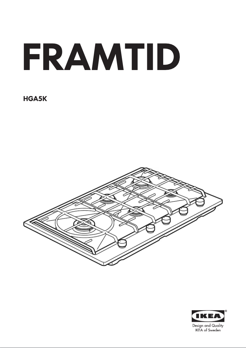 Page 1 de la notice Manuel utilisateur Ikea FRAMTID HGA5K
