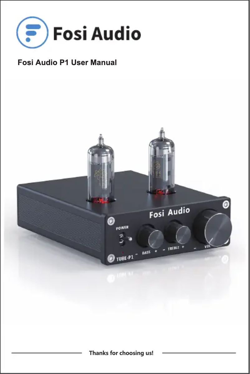 Page n°1 - Manuel utilisateur Fosi Audio TUBE-P1