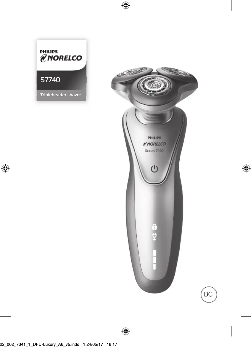 Page n°1 - Manuel utilisateur Philips Norelco S7740