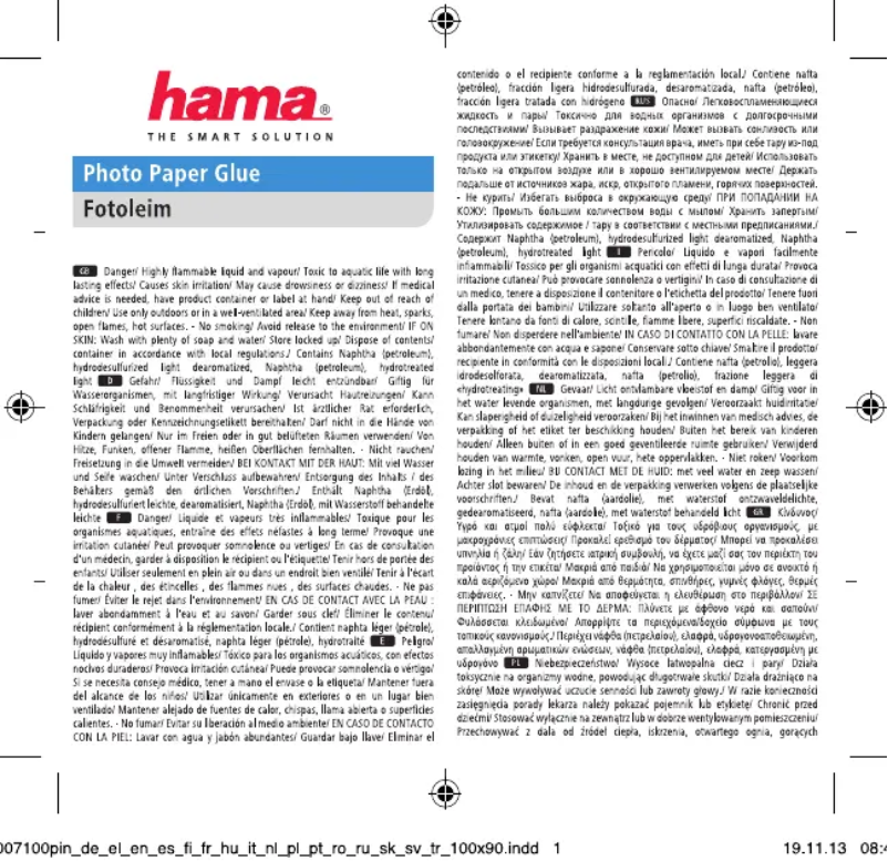 Page n°1 - Mode d'emploi Hama 00007100