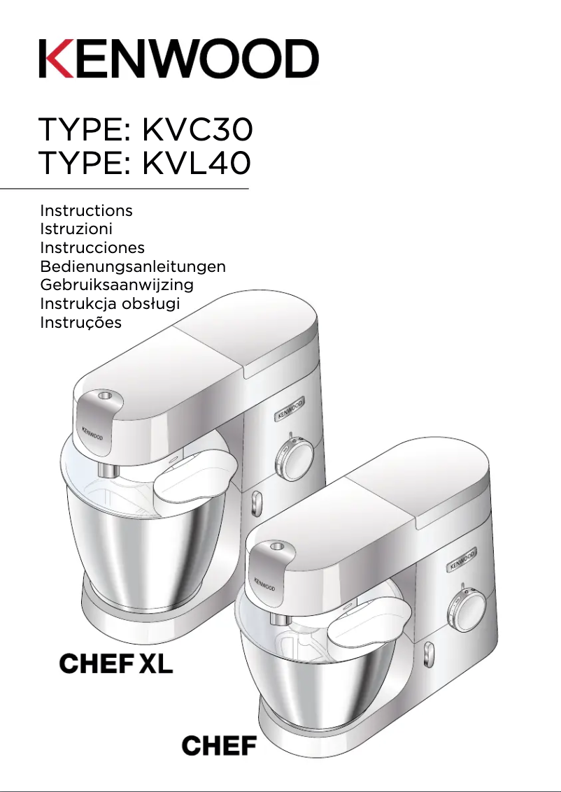 Page 1 de la notice Manuel utilisateur Kenwood Chef XL KVL4100W