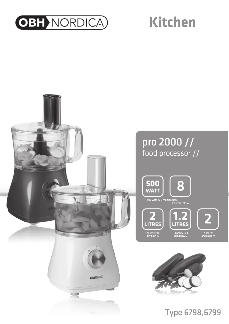 Page n°1 - Manuel utilisateur OBH Nordica Chilli Pro 2000