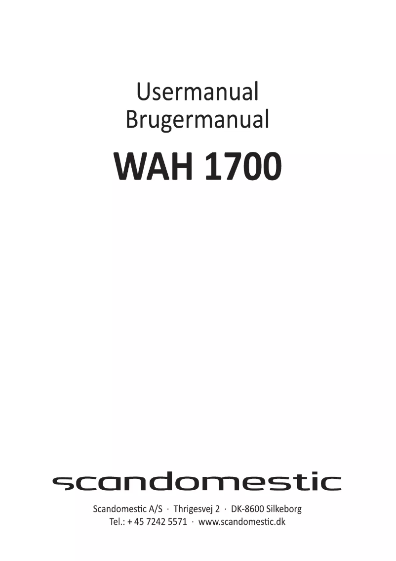 Image de la première page du manuel de l'appareil WAH 1700