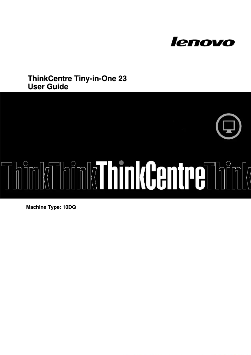 Page 1 de la notice Manuel utilisateur Lenovo ThinkCentre Tiny-In-One 23