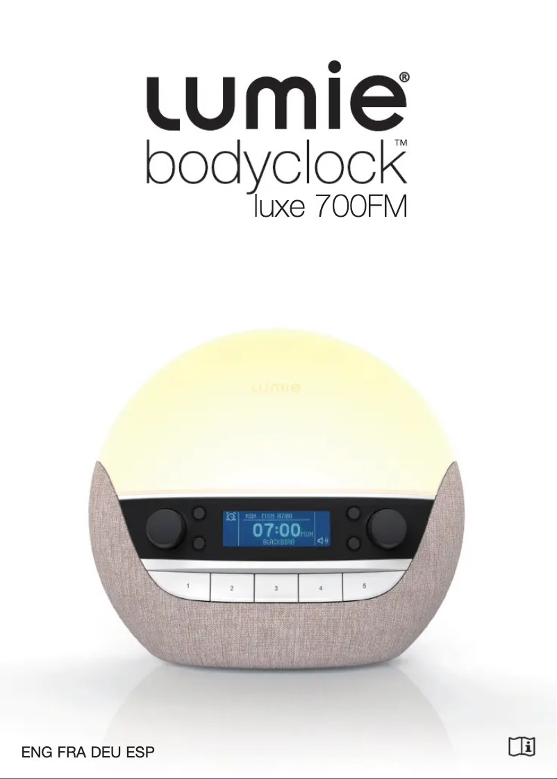 Image de la première page du manuel de l'appareil Bodyclock Luxe 700FM