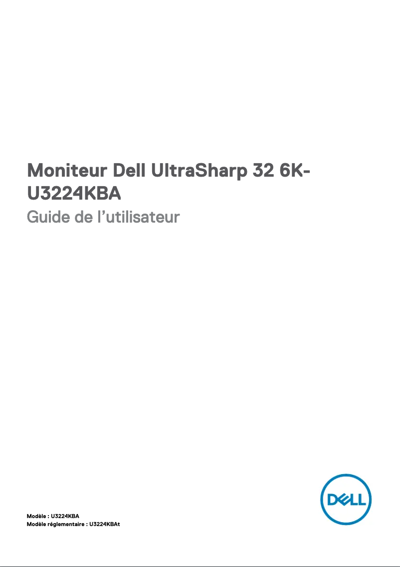 Image de la première page du manuel de l'appareil U3224KBA