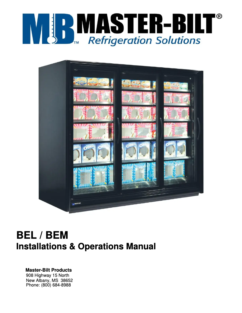Page n°1 - Manuel utilisateur Master-Bilt BEL-5-30SC