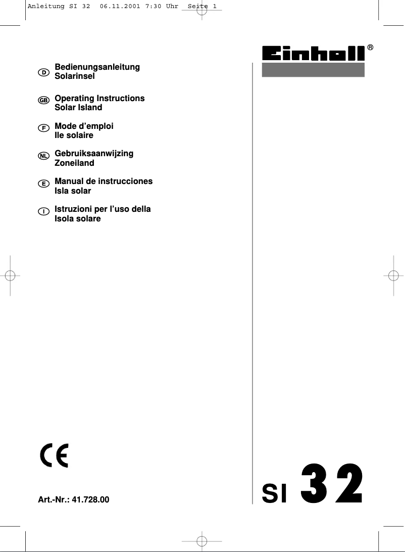 Page n°1 - Manuel utilisateur Einhell SI 32