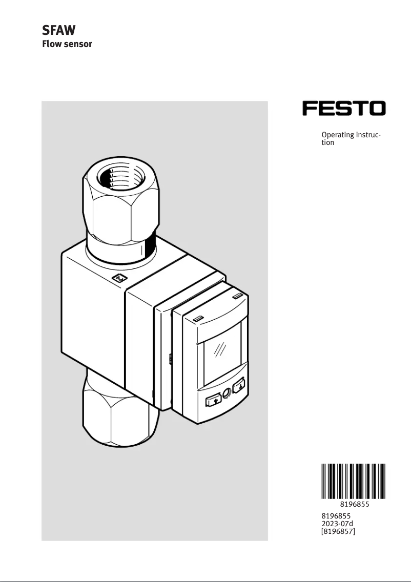 Page 1 de la notice Manuel utilisateur Festo SFAW-100T-X-E-PNLK-PNVBA-M12