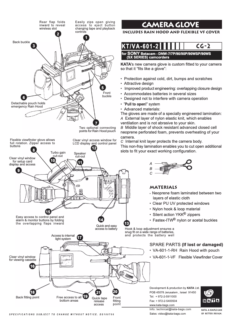 Page n°1 - Manuel utilisateur Kata CG-2