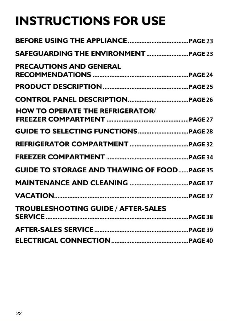 Página 1 del manual Manual de usuario Whirlpool ARC 4208 IX
