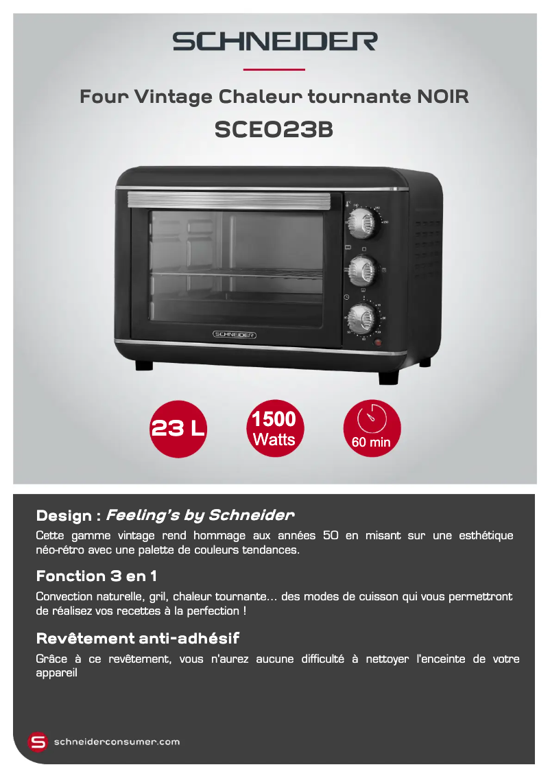Page n°1 - Fiche technique Schneider SCEO23B