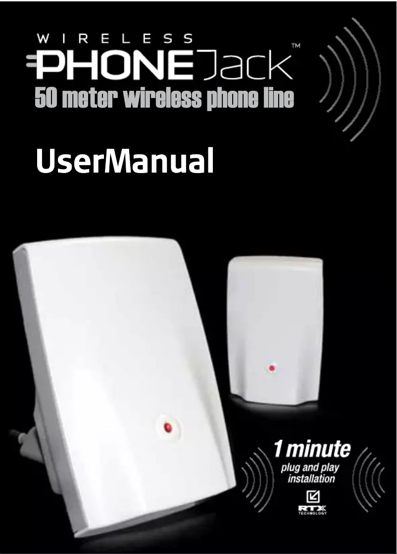 Page n°1 - Manuel utilisateur RTX Wireless Phone Jack