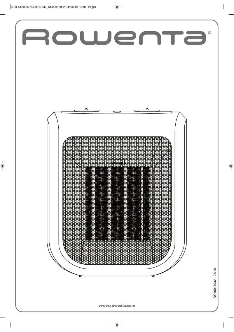 Page 1 de la notice Manuel utilisateur Rowenta MiniCeram SO9005