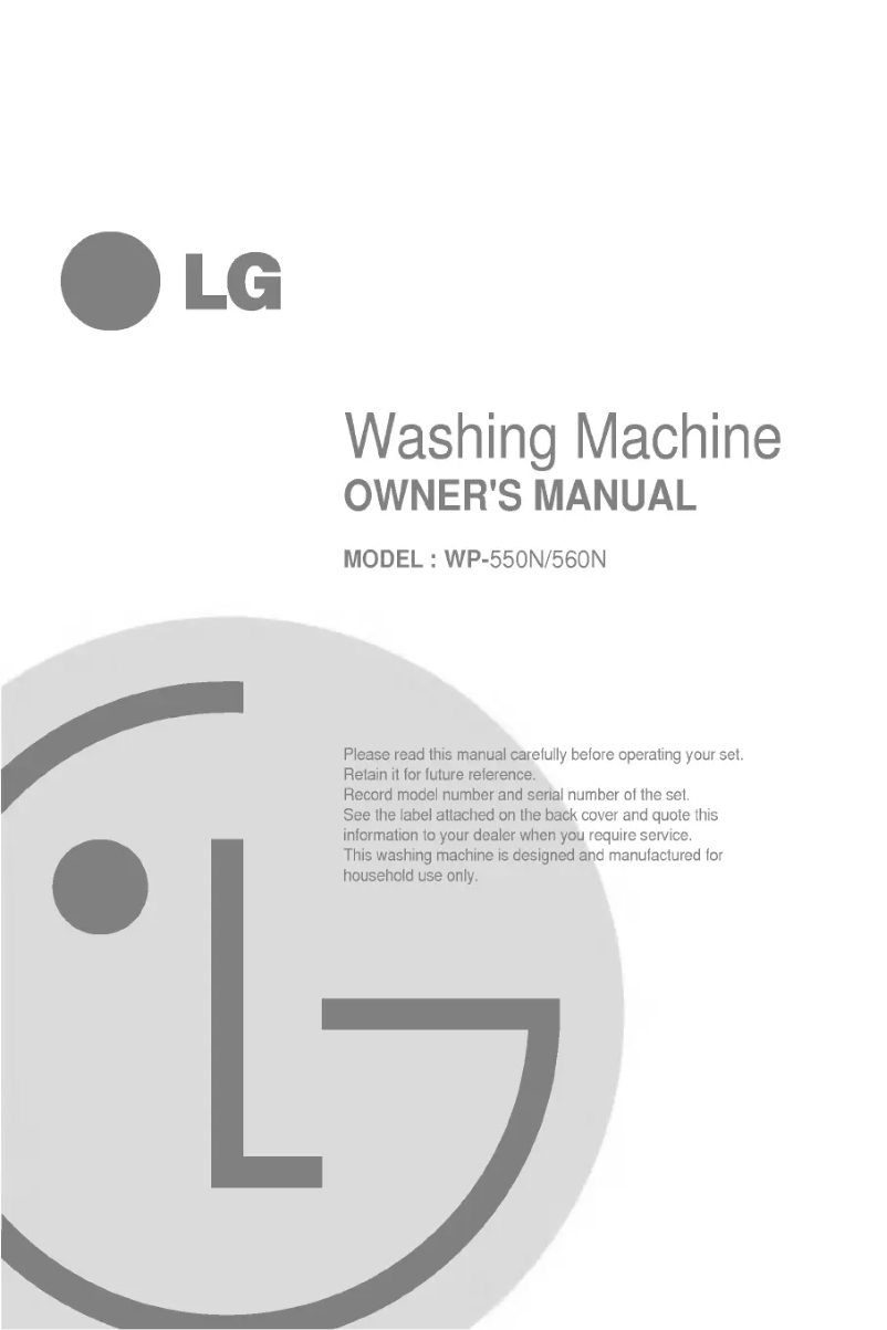 Image de la première page du manuel de l'appareil WP-550N