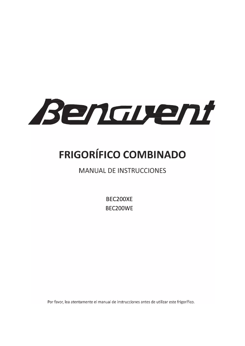 Page n°1 - Manuel utilisateur Benavent BEC200WE