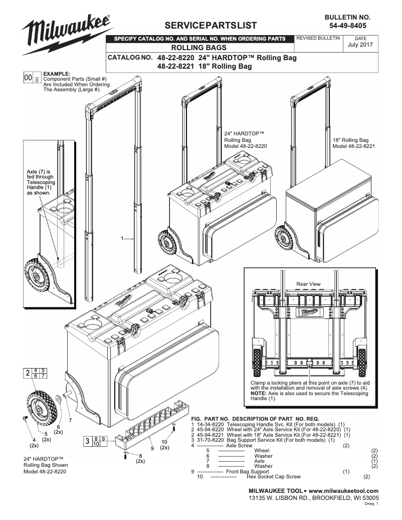 Page n°1 - Manuel utilisateur Milwaukee 48-22-8221