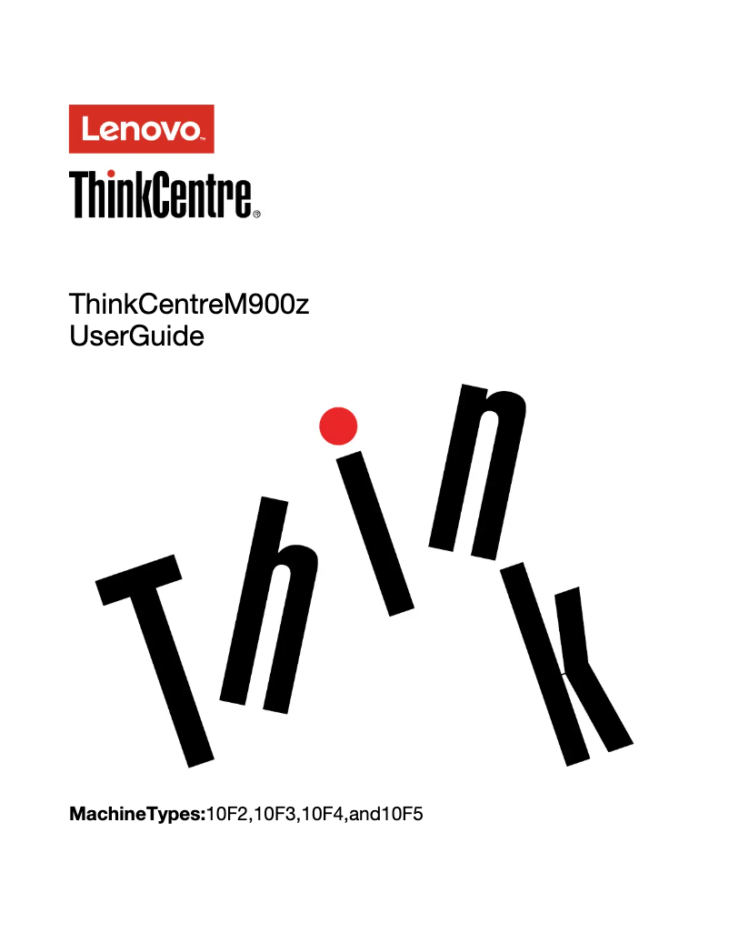 Página 1 del manual Manual de usuario Lenovo ThinkCentre M900z