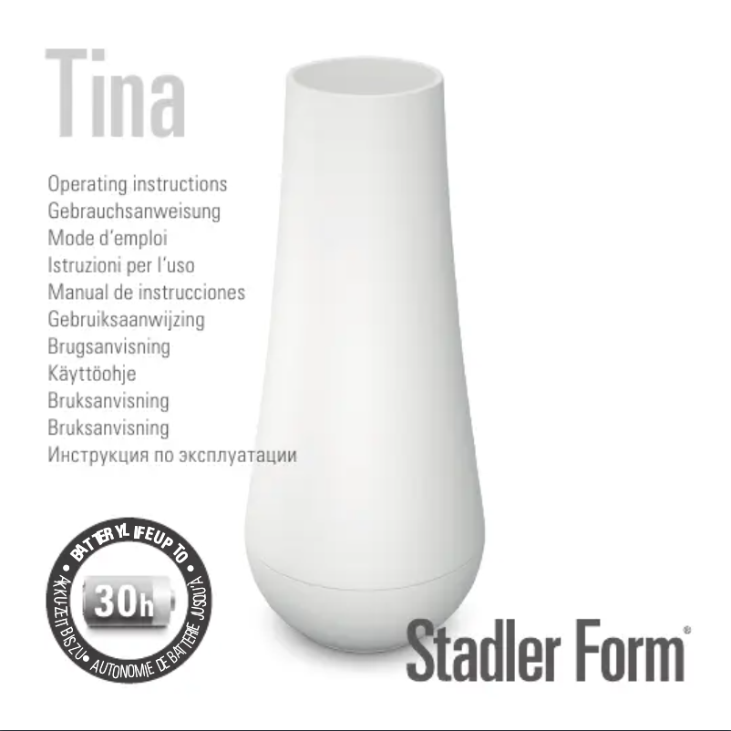 Page 1 de la notice Manuel utilisateur Stadler Form Tina