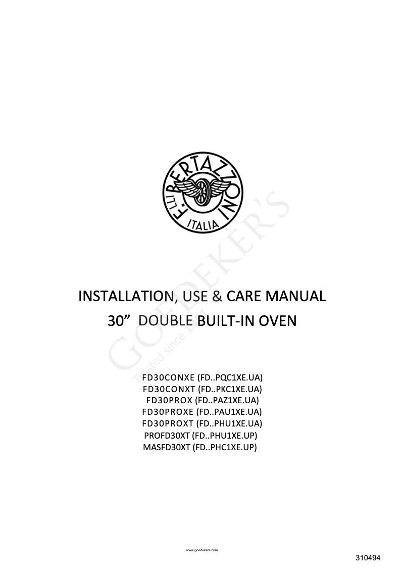 Image de la première page du manuel de l'appareil FD30CONXT