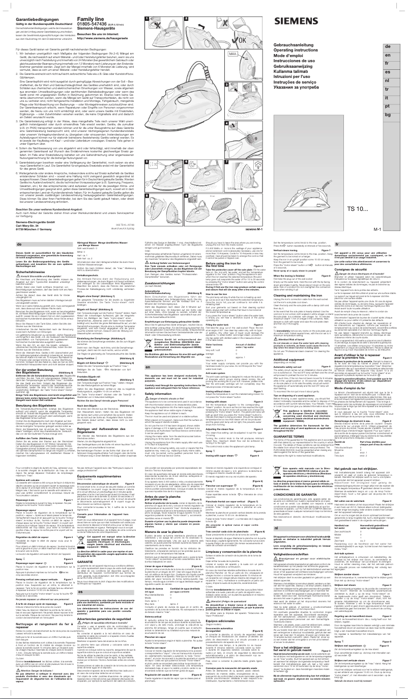 Page n°1 - Manuel utilisateur Siemens TS10515