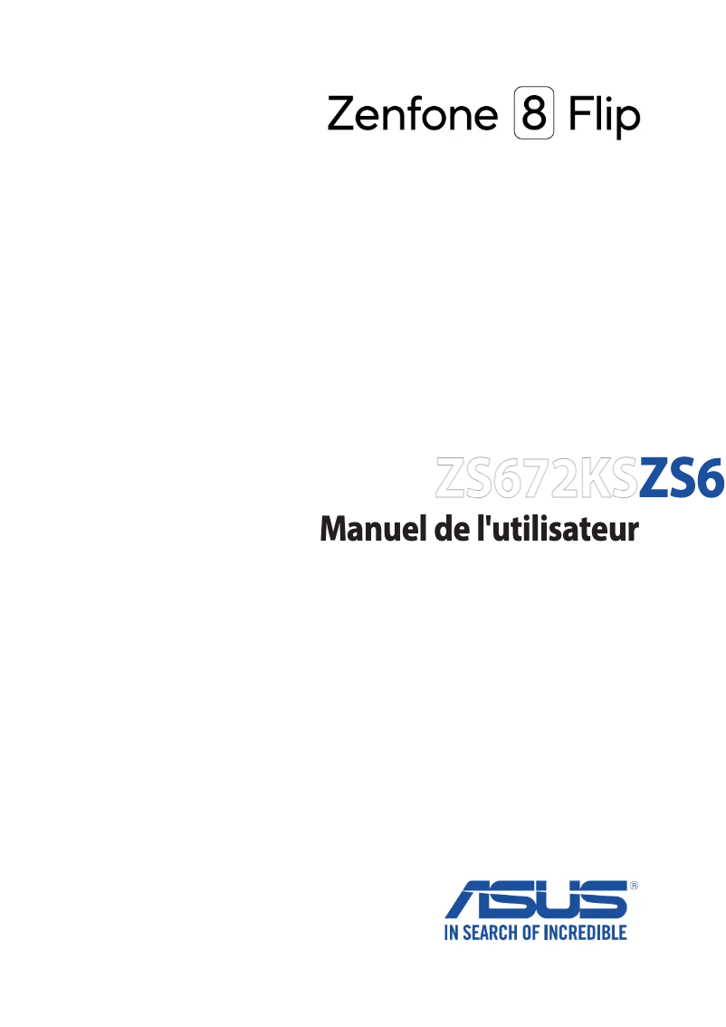Page 1 de la notice Manuel utilisateur Asus ZenFone 8 Flip