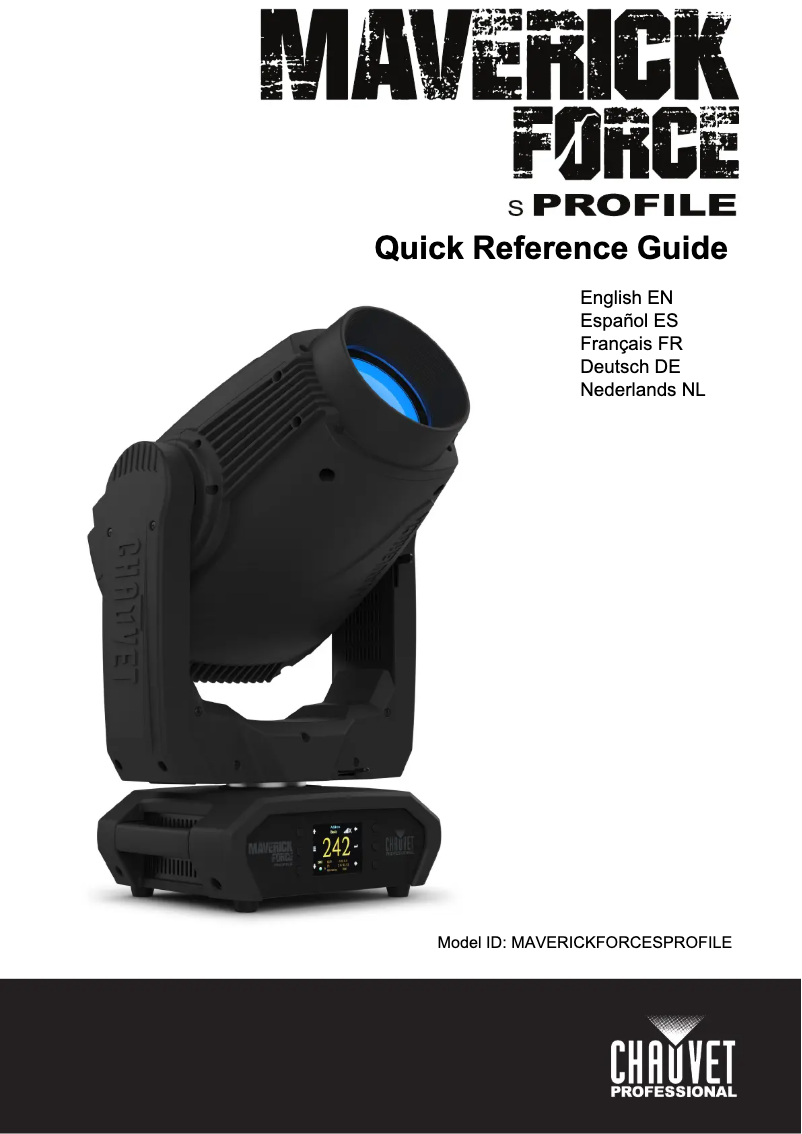 Page n°1 - Manuel utilisateur Chauvet Maverick Force S Profile