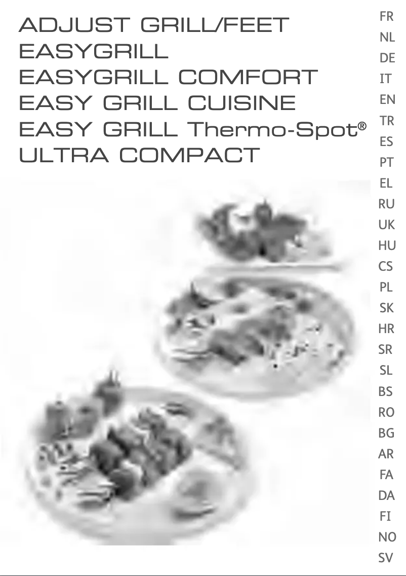 Page 1 de la notice Manuel utilisateur Tefal Easy Grill'n BG2230