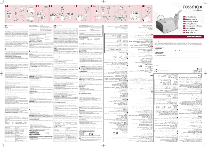 Page 1 de la notice Manuel utilisateur Rossmax NB500